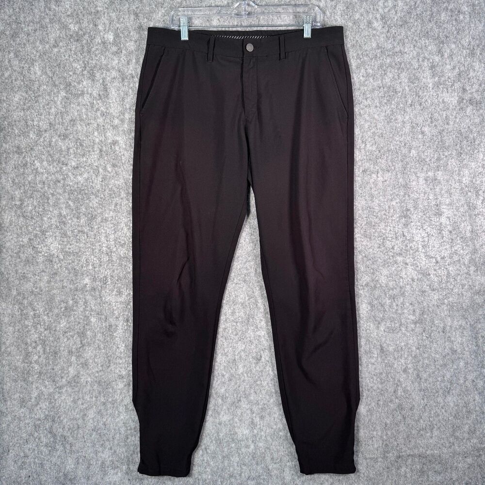 Primo Pants Mens 36X31 Regular Black Jogger Tapered Ankle Zip Golf Performance
